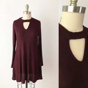 Fortune Ivy Stitch Fix Maroon Red Keyhole‎ Dress